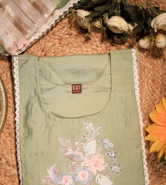 Noor-e-Pista Green Suit